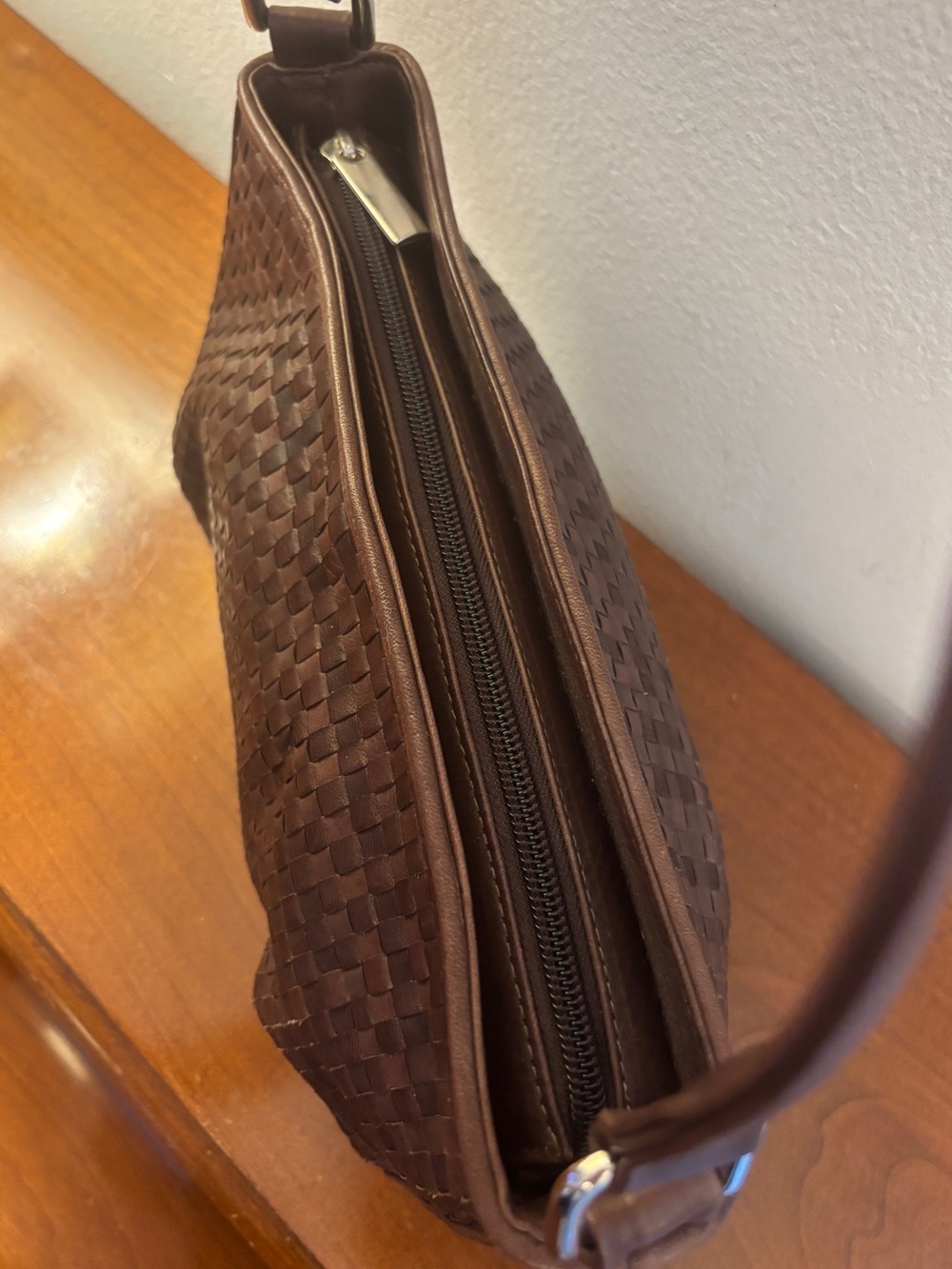 Bags by Pinky Genuine Leather Woven Shoulder Bag Bundle - Tan + Brown - Picture 12 of 16